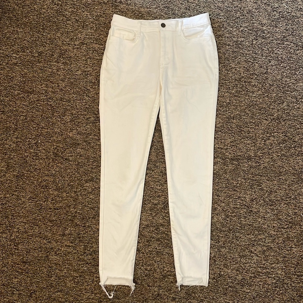 White high rise jegging / jean